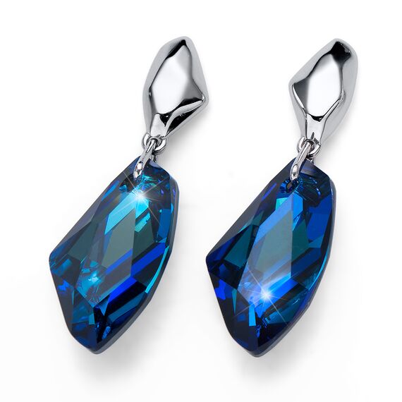 Серьги женские с камнями Сваровски Oliver Weber Post Galactic blue