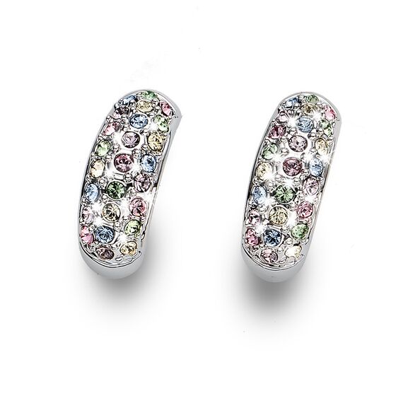 Серьги женские с камнями Сваровски Floral Multi