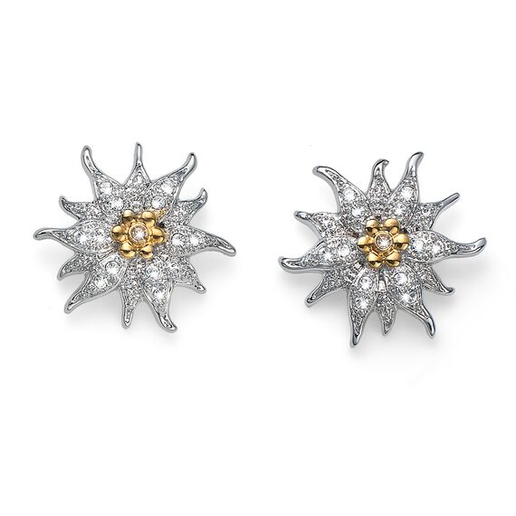 Серьги гвоздики с камнями Сваровски Oliver Weber Edelweiss