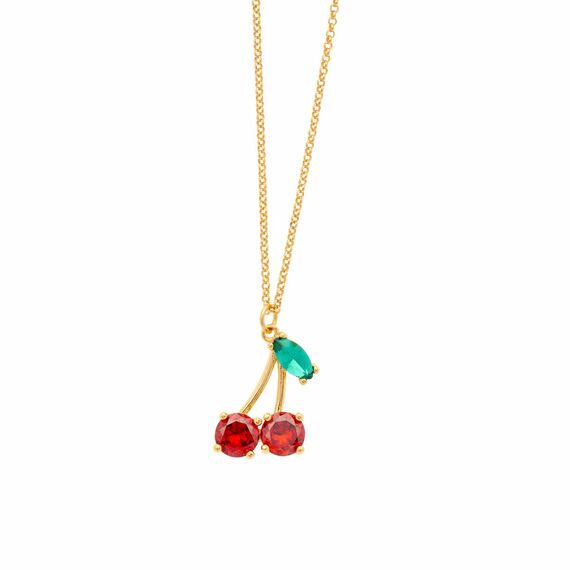 Золотое колье с подвеской и камнями Сваровски Oliver Weber Cherry