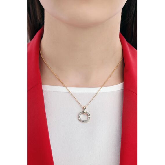 Золотой кулон с кристаллами Сваровски Oliver Weber Relax, изображение 2