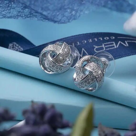 Серьги с кристаллами Сваровски Oliver Weber Knot, изображение 2