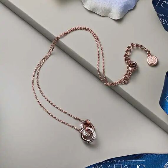 Женское колье с золотом и кристаллами Сваровски Oliver Weber Couple, изображение 2