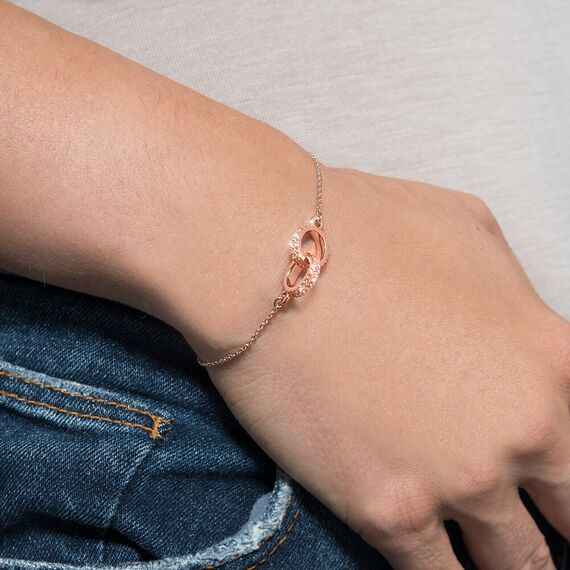 Золотой браслет с кристаллами Сваровски Oliver Weber Couple, изображение 3