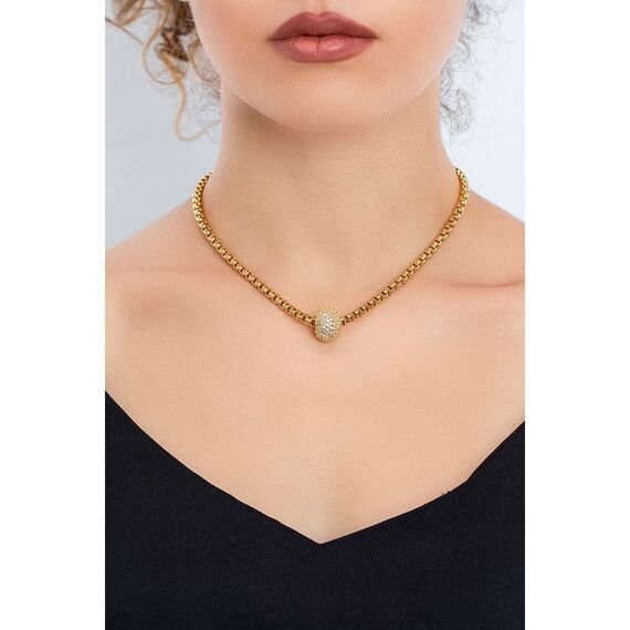 Золотой кулон с кристаллами Сваровски Oliver Weber Soft, изображение 2