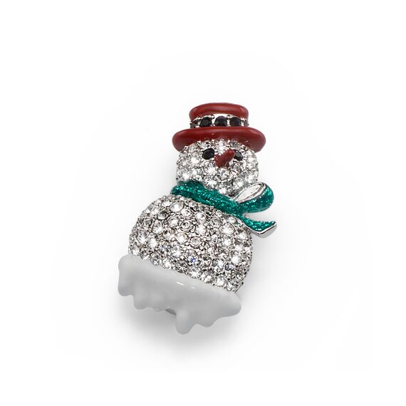 Брошь с кристаллами Сваровски Снеговик Oliver Weber Snowman