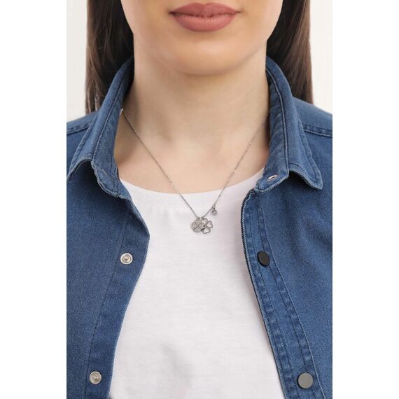 Кулон женский с цирконием Oliver Weber Fourleaf, изображение 2