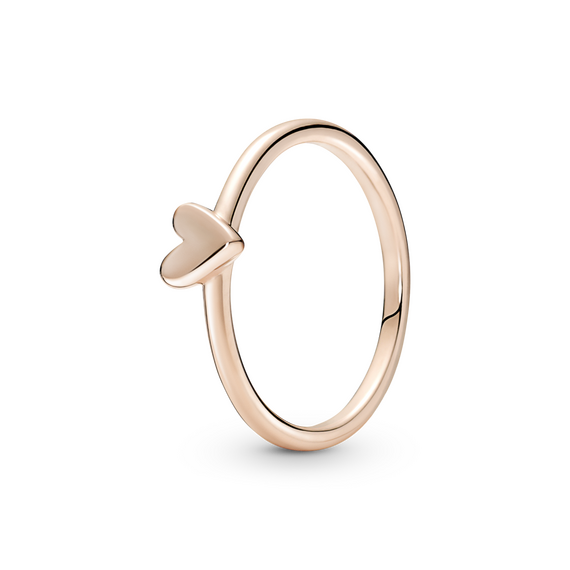 Золотое кольцо с сердечком Pandora Rose