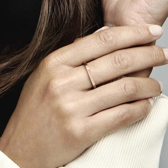 Женское кольцо с золотом Логомания Pandora Moments, Размер (мм): 15,5, изображение 5