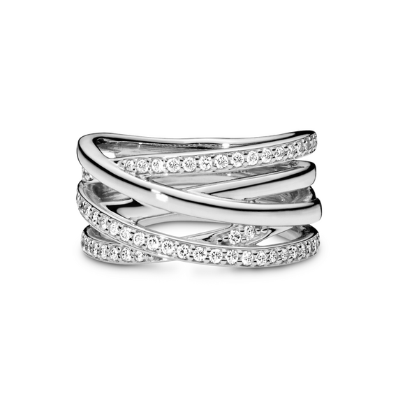 Серебряное кольцо женское с фианитами Pandora Moments, изображение 2 Серебряное кольцо женское с фианитами Pandora Moments, изображение 2