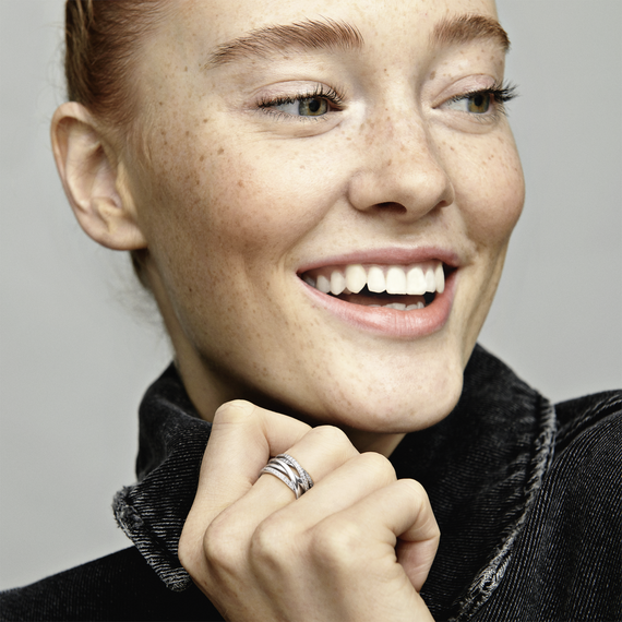 Серебряное кольцо женское с фианитами Pandora Moments, изображение 3 Серебряное кольцо женское с фианитами Pandora Moments, изображение 3