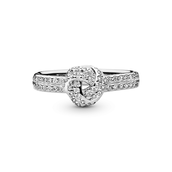 Серебряное кольцо женское с кристаллами Узы любви Pandora, изображение 2