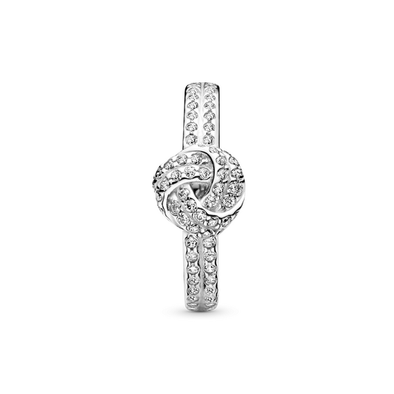 Серебряное кольцо женское с кристаллами Узы любви Pandora, изображение 3