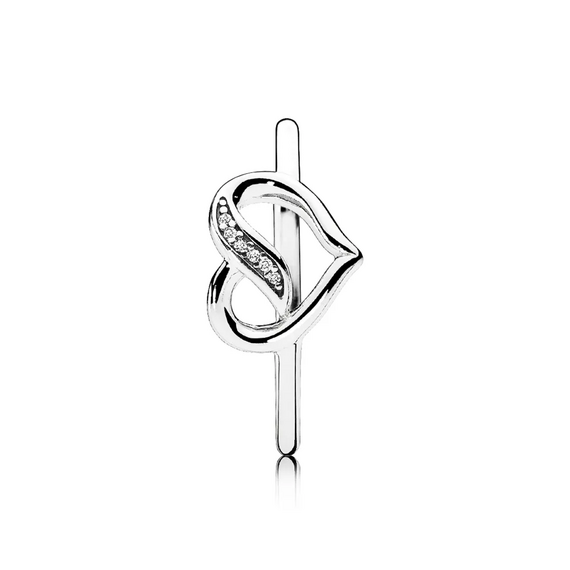 Серебряное кольцо с кристаллами Ленты любви Pandora, Размер (мм): 15,5, изображение 2