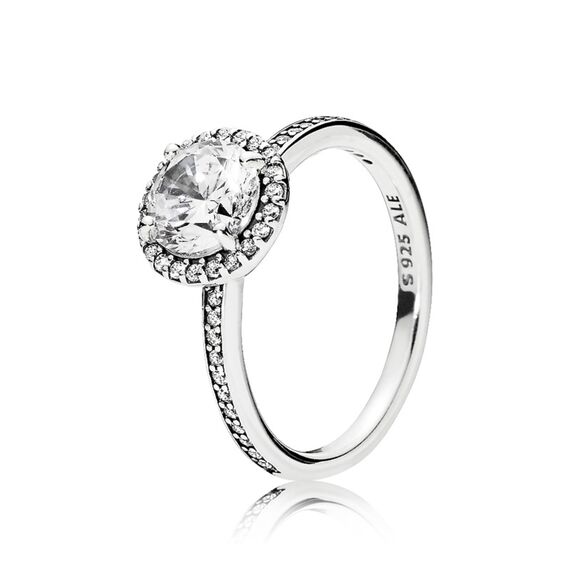 Серебряное кольцо женское с цирконием Элегантная роскошь Pandora Moments