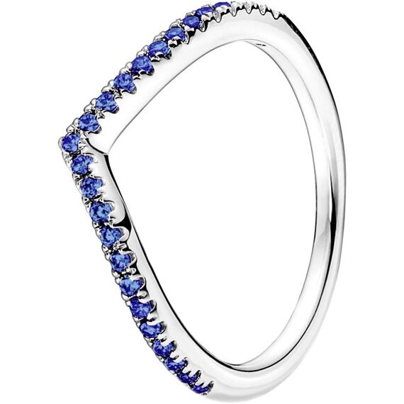 Серебряное кольцо женское Искрящийся синий Pandora, Размер (мм): 15,5