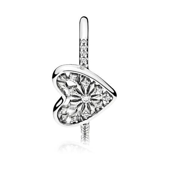 Серебряное кольцо женское с цирконием Хрустальное сердце Pandora Moments, Размер (мм): 16,5, изображение 3