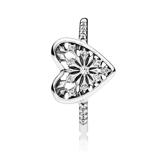 Серебряное кольцо женское с цирконием Хрустальное сердце Pandora Moments, Размер (мм): 17,2, изображение 2