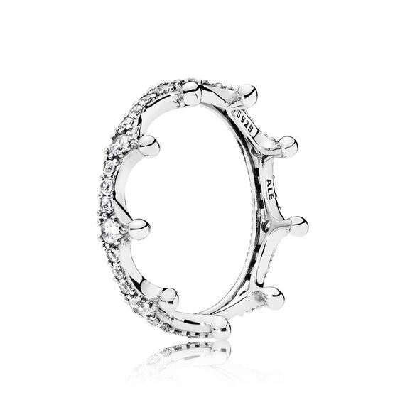Серебряное кольцо женское с фианитами Pandora Moments