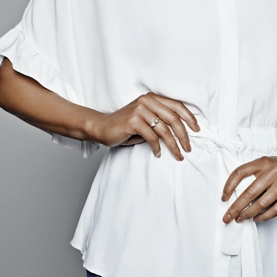 Серебряное кольцо с круглым жемчугом Pandora Moments, Размер (мм): 19, изображение 3