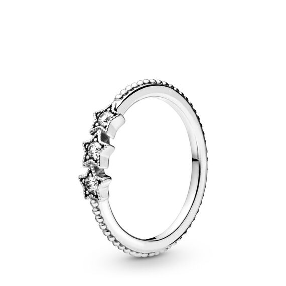 Серебряное кольцо женское с фианитами Pandora Moments