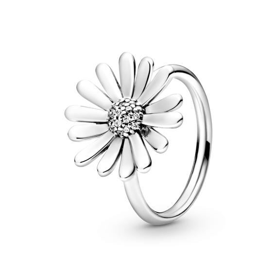 Серебряное кольцо с цирконием Сверкающая маргаритка Pandora, Размер (мм): 18