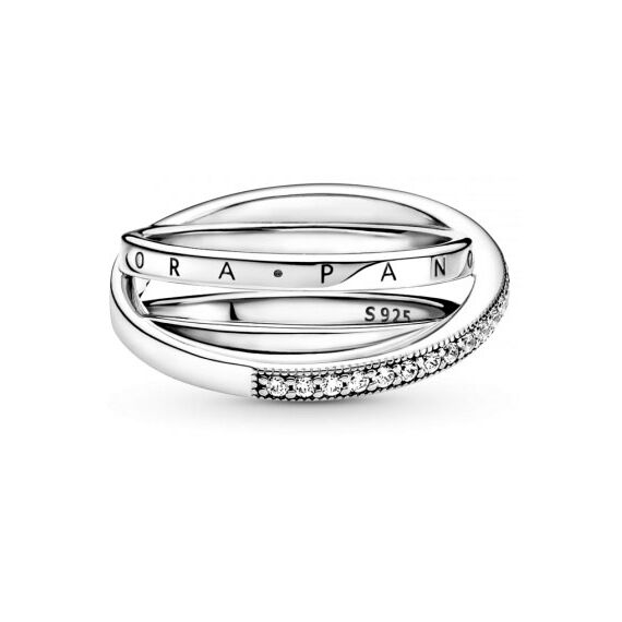Серебряное кольцо женское Логомания Pandora, изображение 3