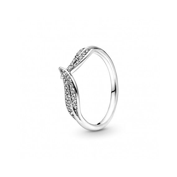 Серебряное кольцо женское с фианитами Pandora Moments, Размер (мм): 16,5