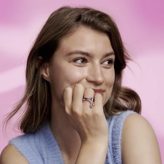 Серебряное кольцо женское Pandora ME Shocking Purple, Размер (мм): 17,5, изображение 4