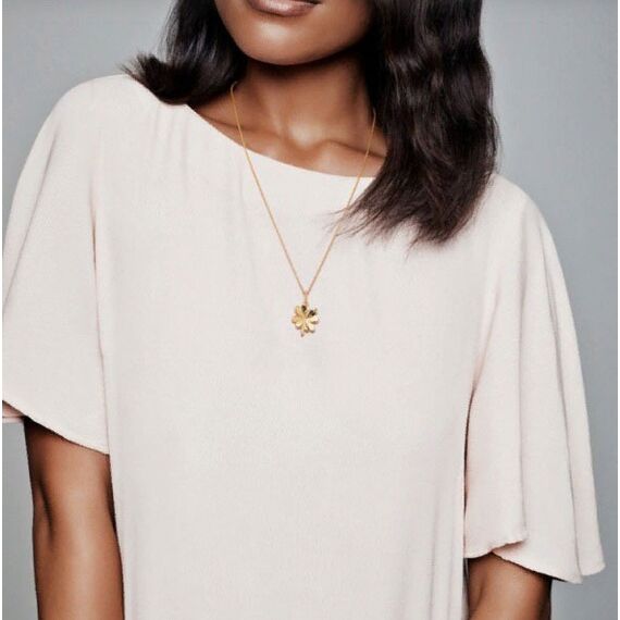 Золотой кулон с кристаллами Клевер Pandora Shine, изображение 2