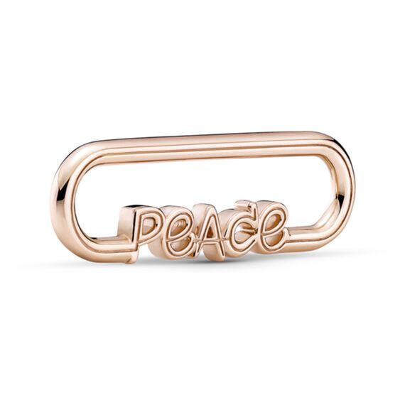 Женская подвеска линк с золотом для браслетов Peace Pandora ME