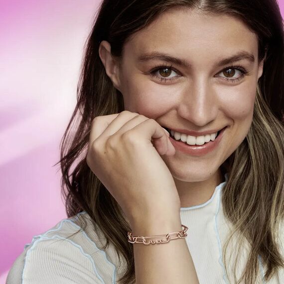 Женская подвеска линк с золотом для браслетов Peace Pandora ME, изображение 3