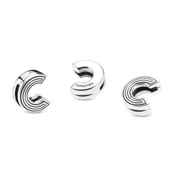 Серебряный шарм для браслета Буква C Pandora Reflexions, изображение 2