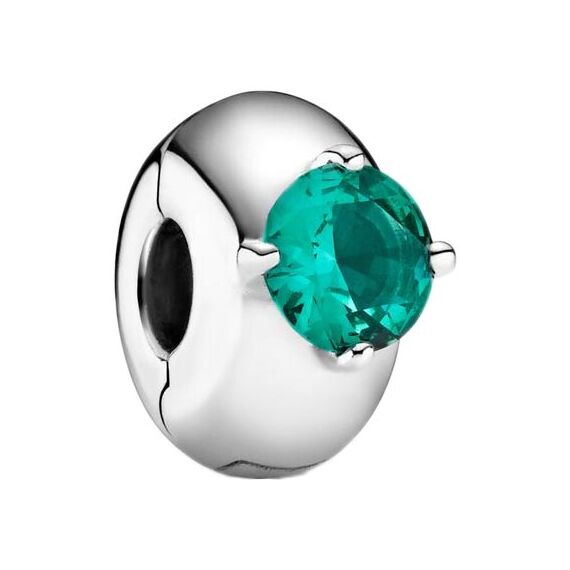 Серебряная клипса Зеленая капля Pandora