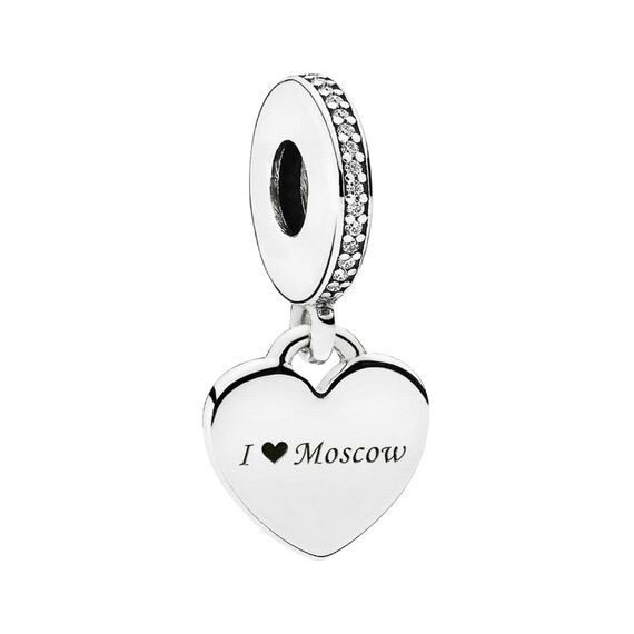 Серебряная подвеска сердце для браслетов Moments Pandora
