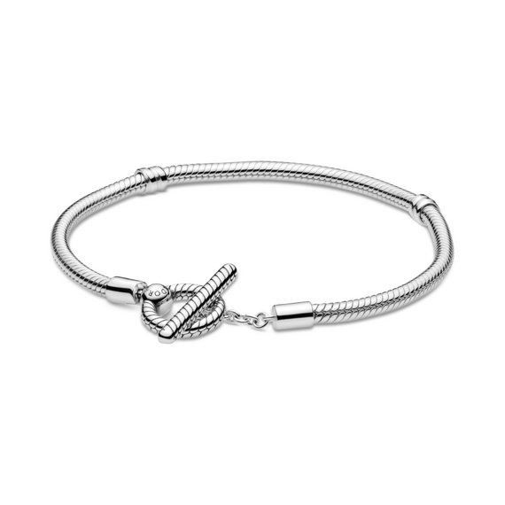 Женский браслет Pandora Moments с Т-замком 599082C00-18 (Серебро 925)