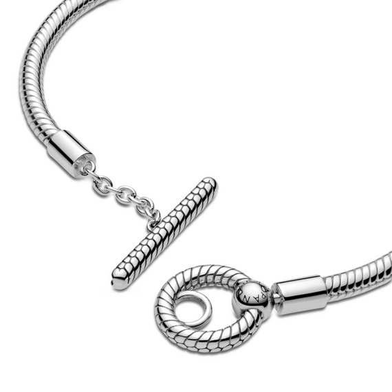 Женский браслет Pandora Moments с Т-замком 599082C00-18 (Серебро 925), изображение 3