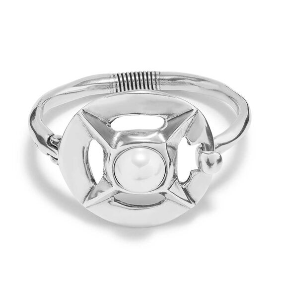 Серебряный браслет женский на руку с жемчугом UNOde50 Crafted