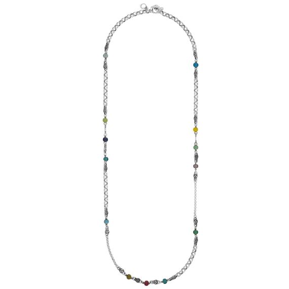 Серебряное колье с муранским стеклом Ciclon Lakahlo