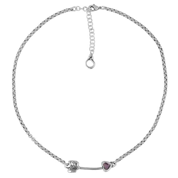Серебряное колье с муранским стеклом Ciclon Deseos