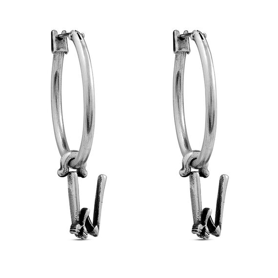 Серебряные серьги кольца Ciclon Fletters W