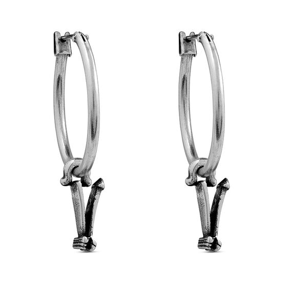 Серебряные серьги кольца Ciclon Fletters V