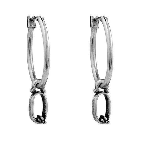Серебряные серьги кольца Ciclon Fletters Q