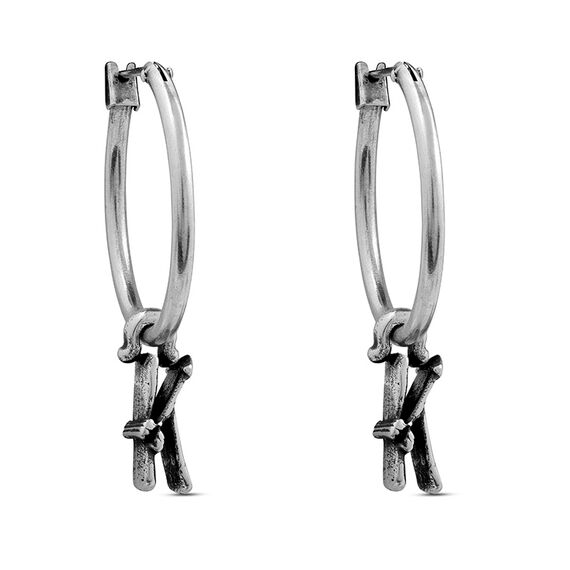 Серебряные серьги кольца Ciclon Fletters K