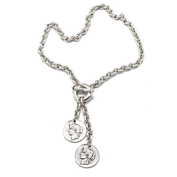 Серебряное колье женское с подвесками Ciclon Collar France
