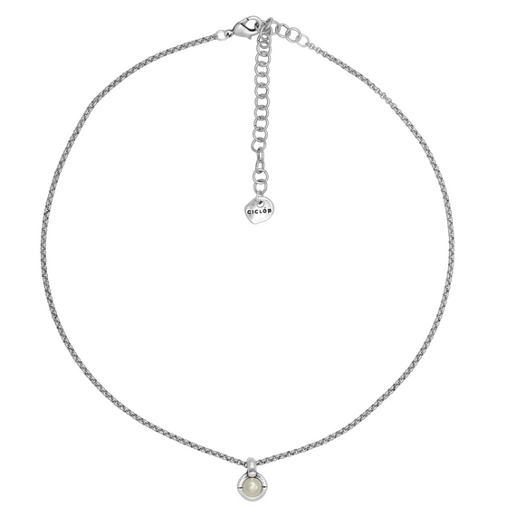 Серебряное колье с жемчугом Ciclon Unique