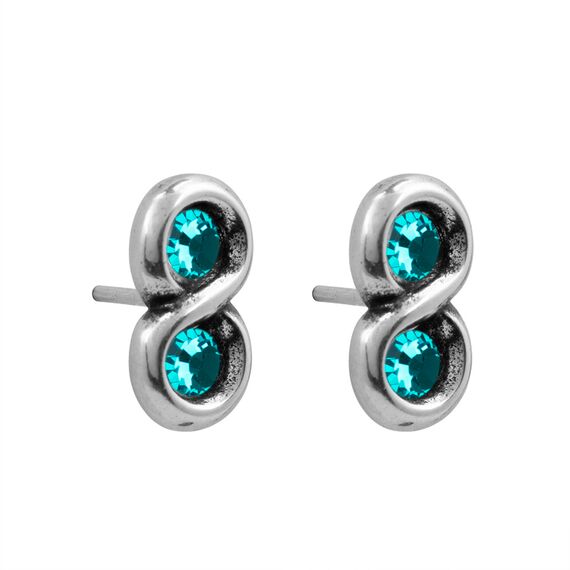 Серебряные серьги гвоздики черные Ciclon Por Siempre
