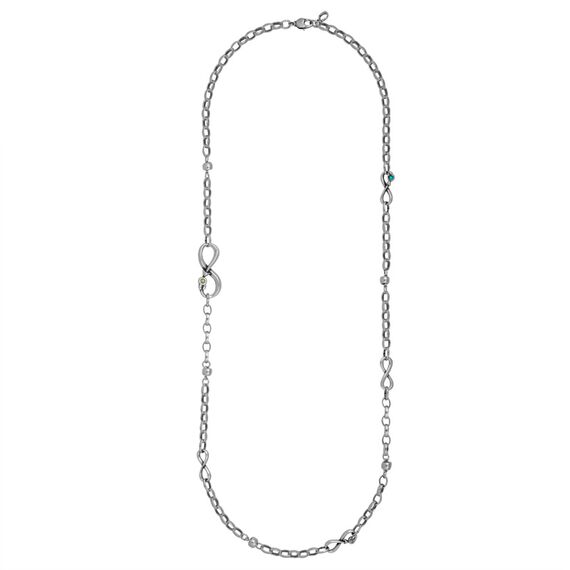 Серебряное колье с муранским стеклом Ciclon Perdurable