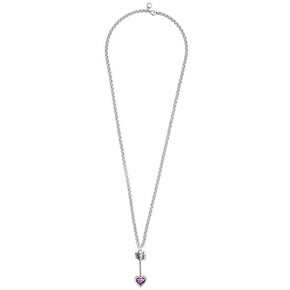 Серебряное колье с сердцем Ciclon Flechada