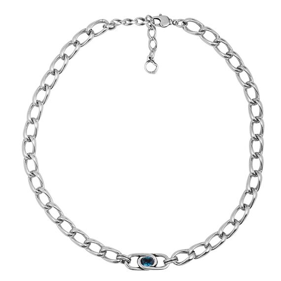 Серебряное колье женское с кристаллом Сваровски Ciclon Emo Nexo
